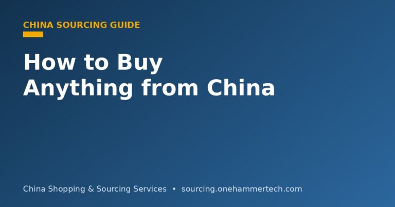 Guide to buying products from China as an overseas buyer