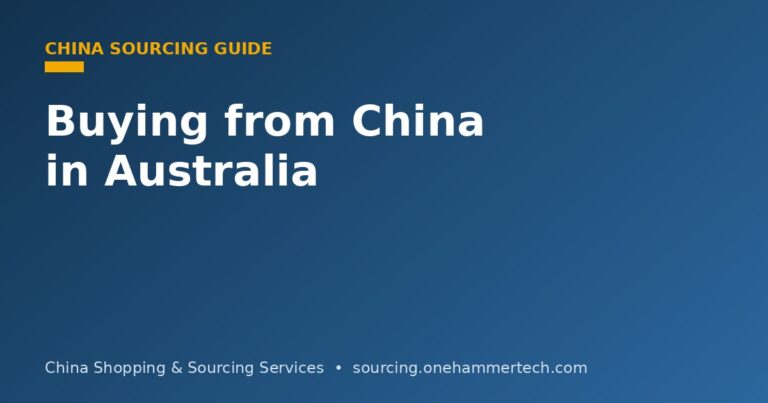 Importing goods from China into Australia